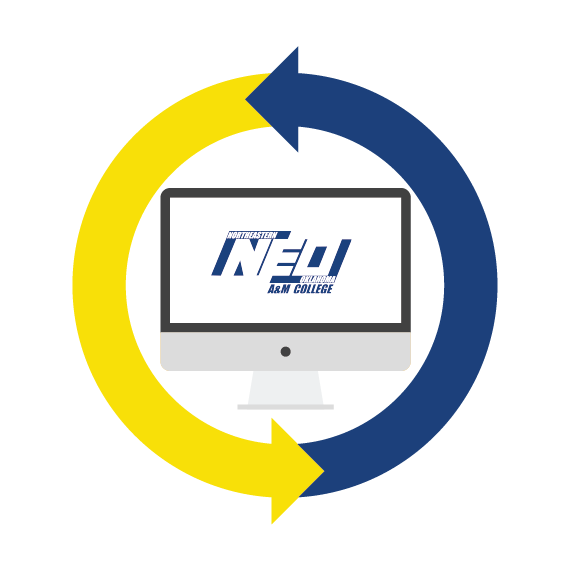 Icon with computer and NEO logo